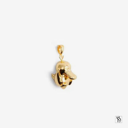 Gold Psyduck Pokemon Pokemon Pendant Necklace