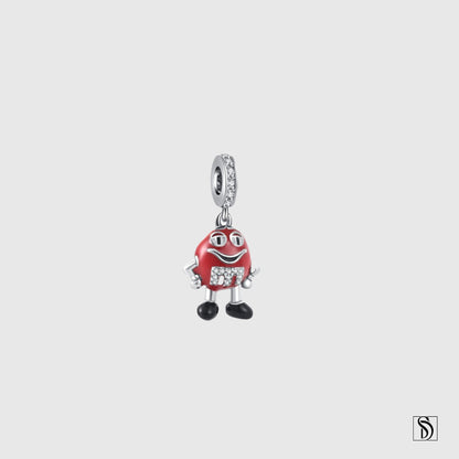 Red M&M Pendant Necklace