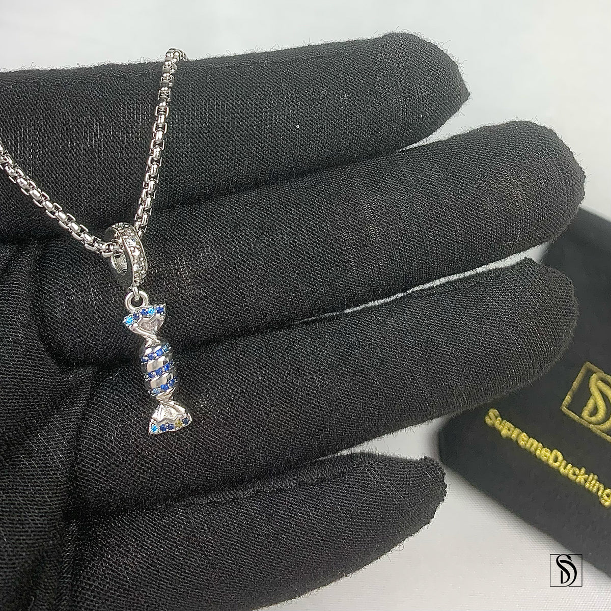 Silver Candy Gemstones Pendant Necklace