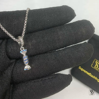 Silver Candy Gemstones Pendant Necklace