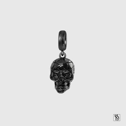 Black Skull Gemstone Pendant Necklace