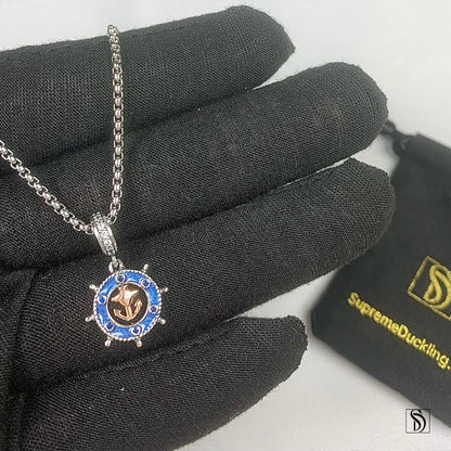 Rose Gold Anchor Nautical Pendant Necklace