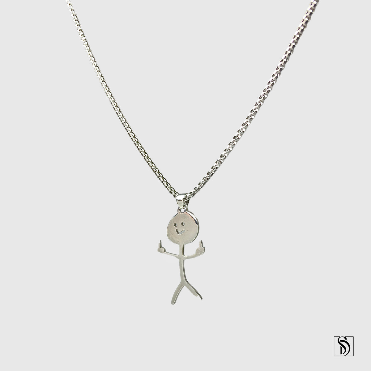 Fearless Stickman Pendant Necklace