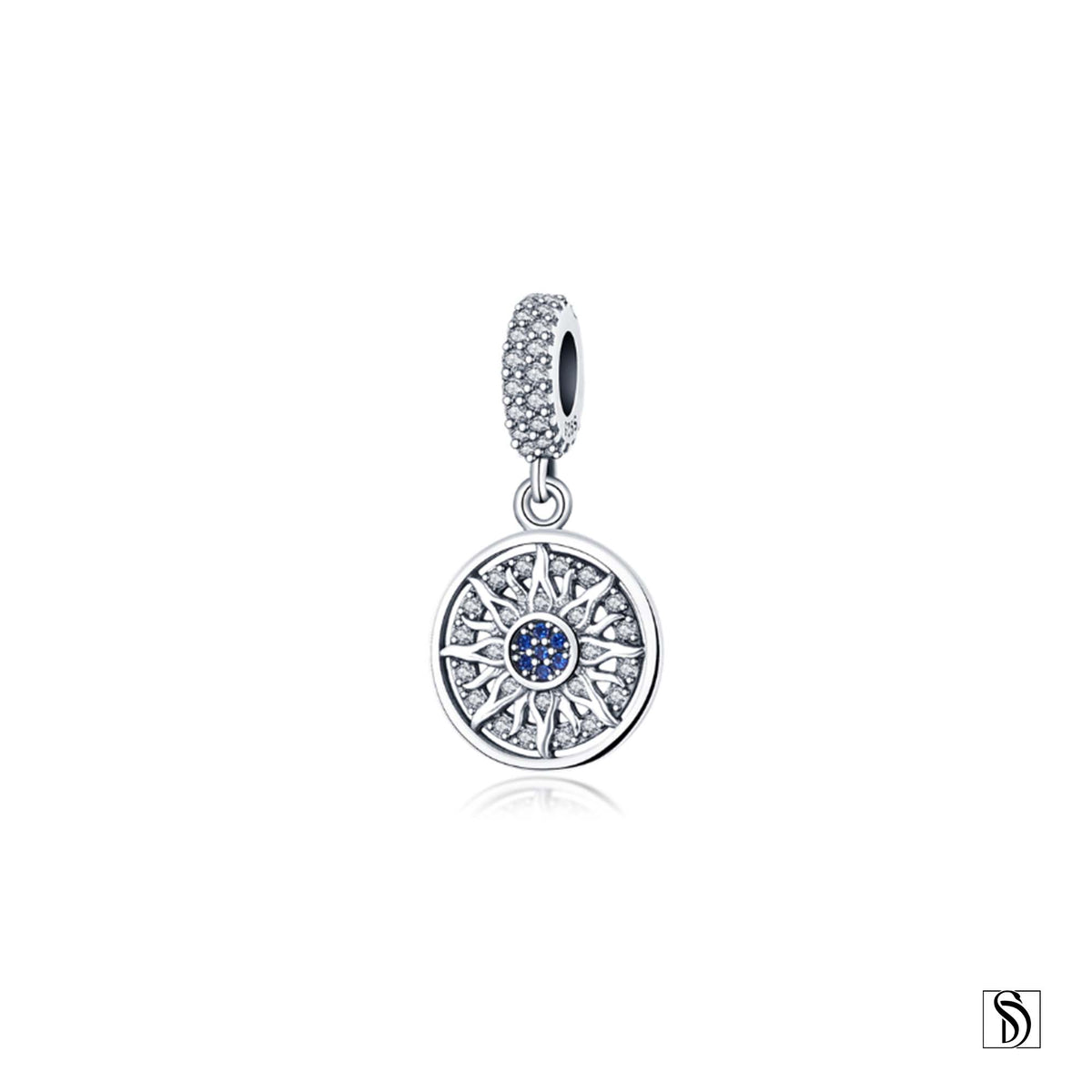 Silver Sunbeam Pendant Necklace