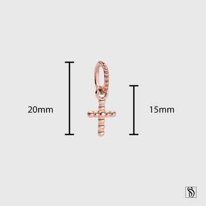 Rose Gold Mini Cross Necklace