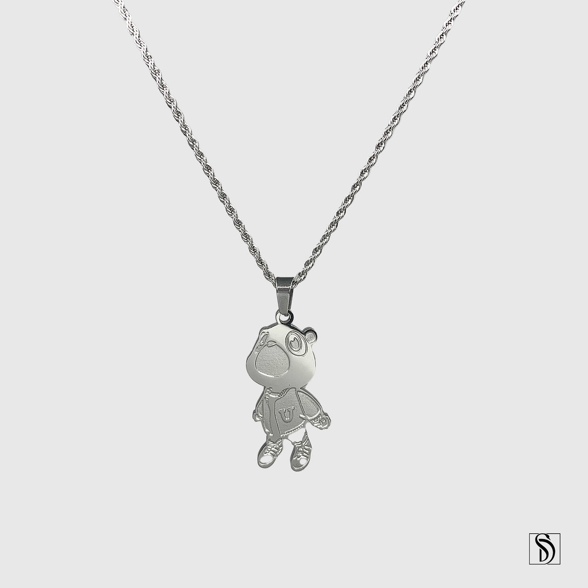 Graduation Yeezus Bear Pendant Necklace