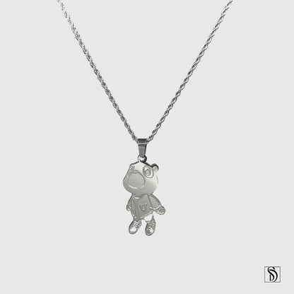 Graduation Yeezus Bear Pendant Necklace