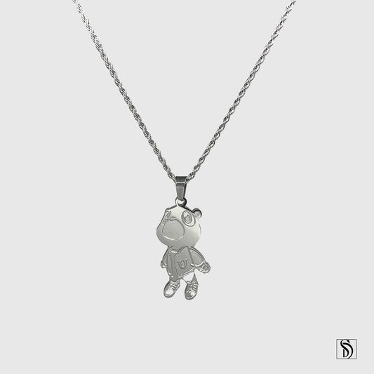 Graduation Yeezus Bear Pendant Necklace