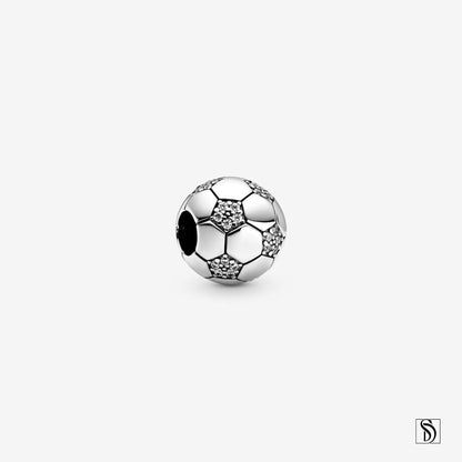 Silver Soccer Charm Gemstone Necklace