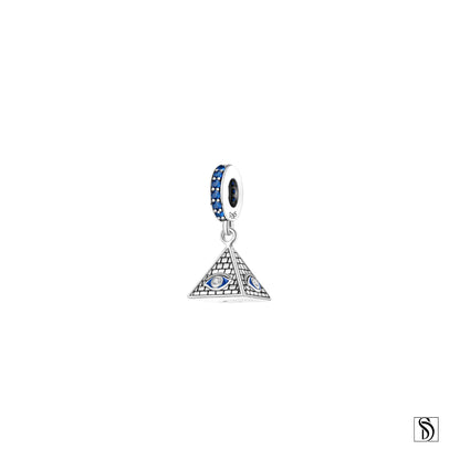 Silver Pyramid Eye of Providence Necklace