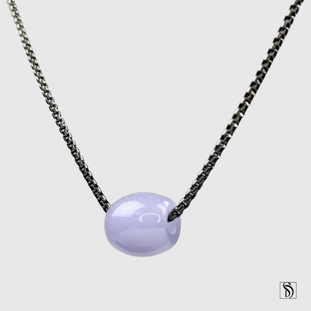Natural Lavender Jade Pendant Necklace