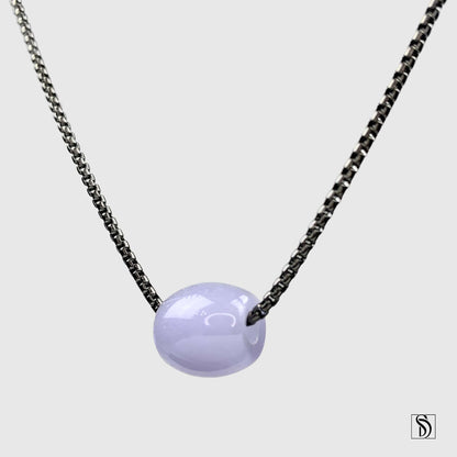 Natural Lavender Jade Pendant Necklace