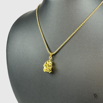 Gold Psyduck Pokemon Pokemon Pendant Necklace