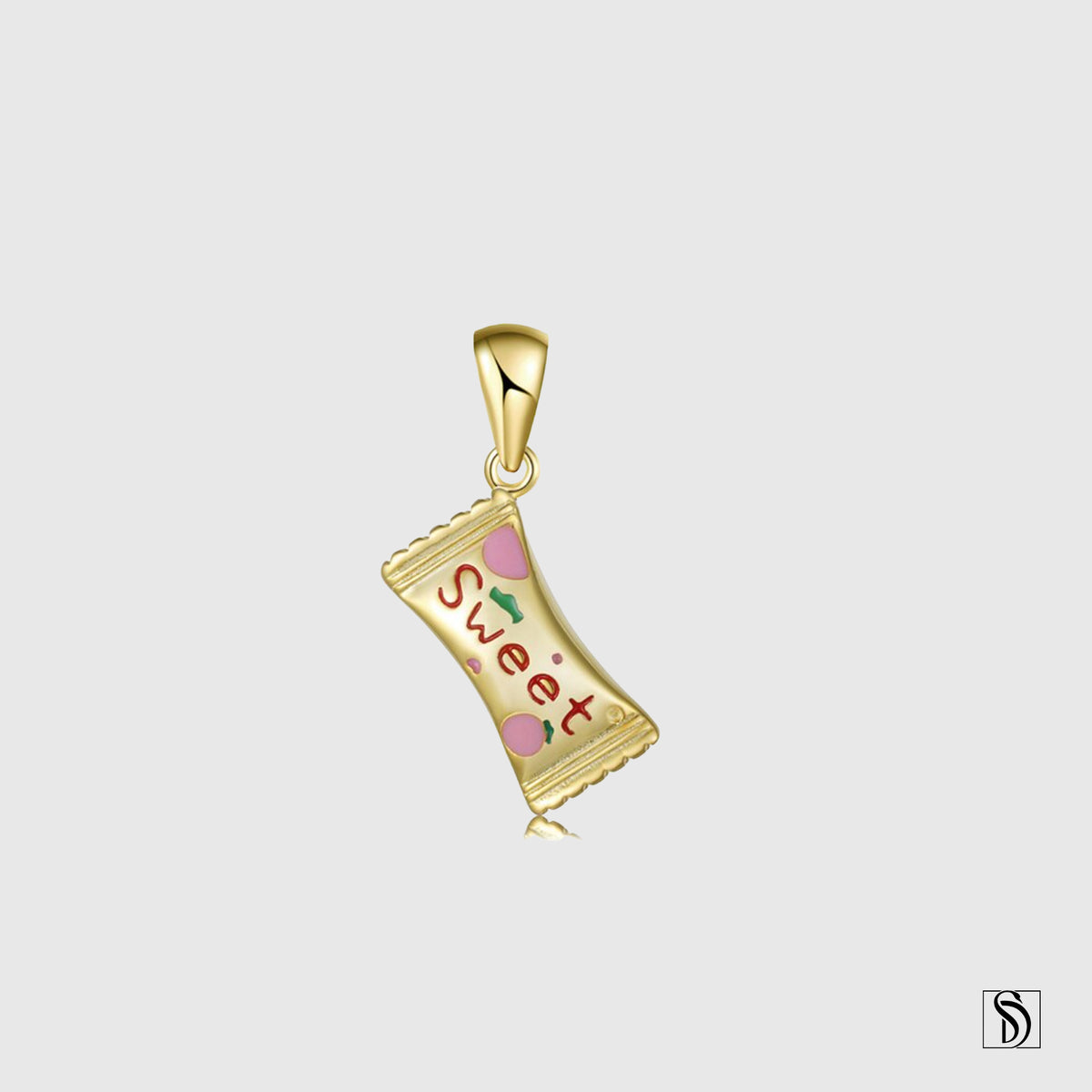 Gold Sweet Treat Candy Pendant Necklace
