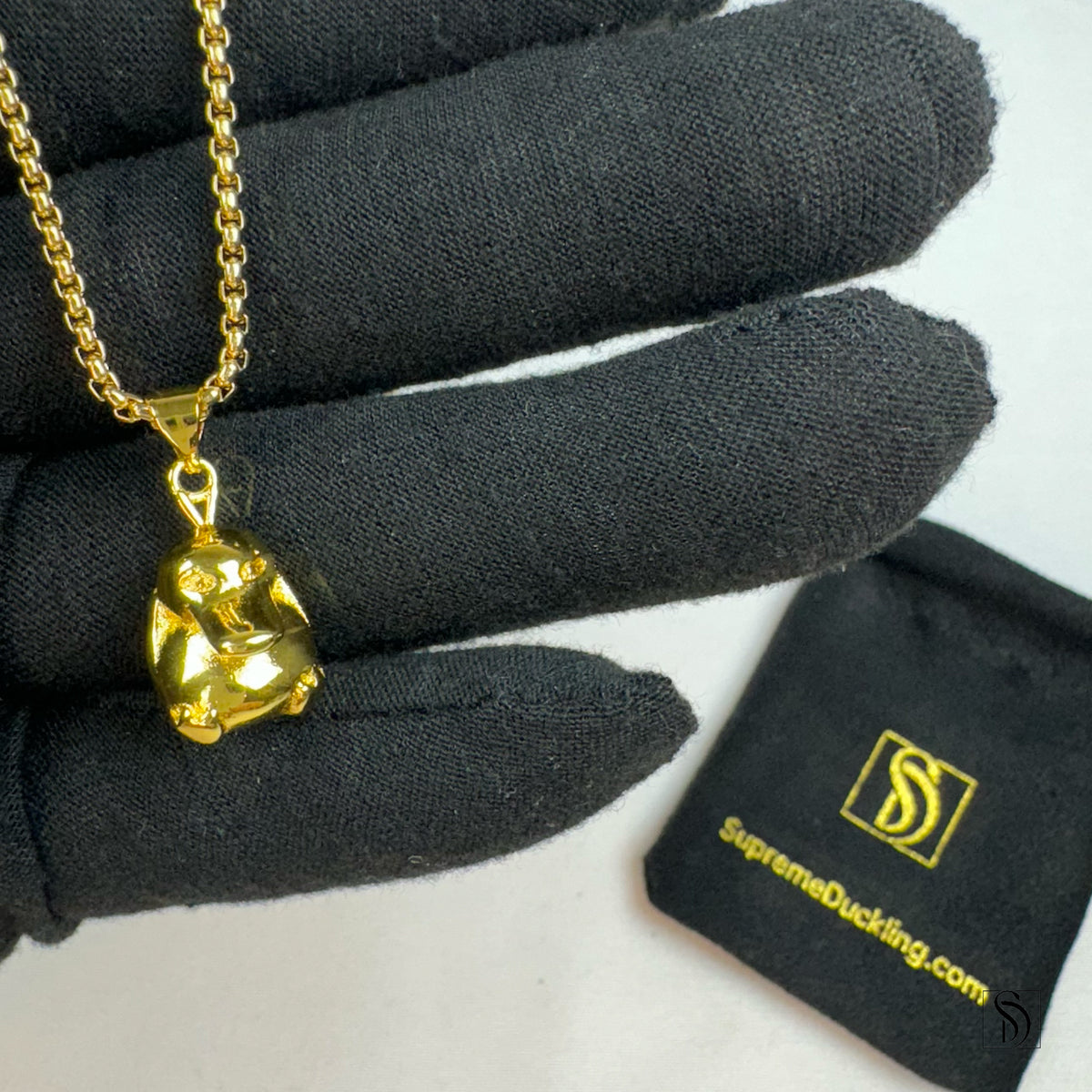 Gold Psyduck Pokemon Pokemon Pendant Necklace