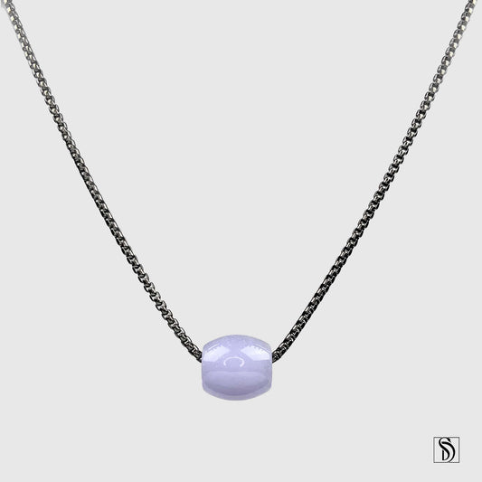 Natural Lavender Jade Pendant Necklace