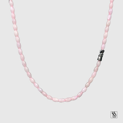 Natural Pink Ice Jade Necklace