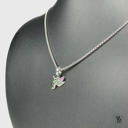 Colorful Hummingbird Gemstone Necklace